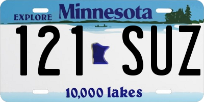 MN license plate 121SUZ
