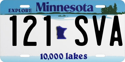 MN license plate 121SVA