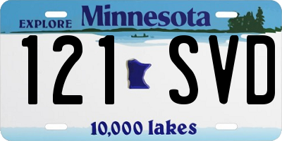MN license plate 121SVD