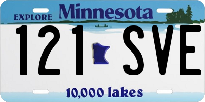 MN license plate 121SVE