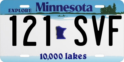 MN license plate 121SVF