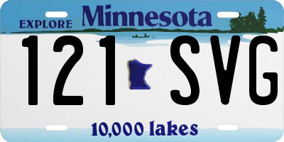 MN license plate 121SVG