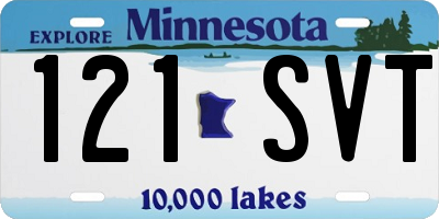 MN license plate 121SVT