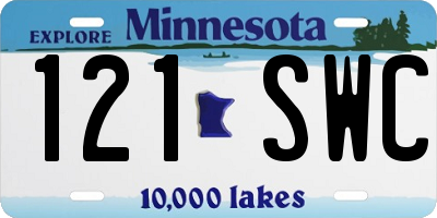MN license plate 121SWC