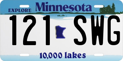 MN license plate 121SWG