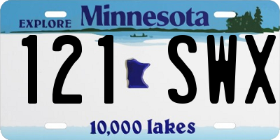 MN license plate 121SWX