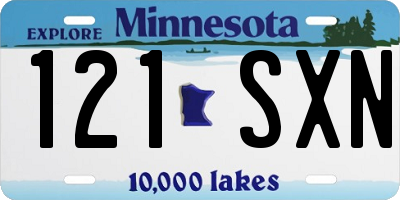 MN license plate 121SXN