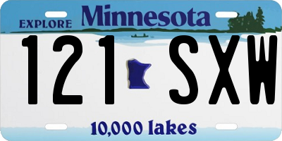 MN license plate 121SXW