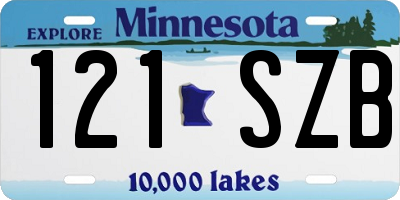 MN license plate 121SZB