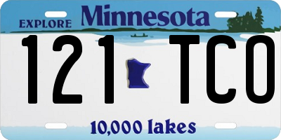 MN license plate 121TCO