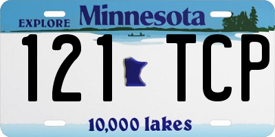 MN license plate 121TCP