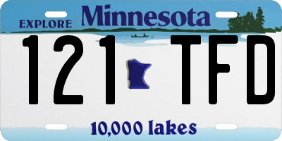 MN license plate 121TFD