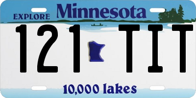 MN license plate 121TIT