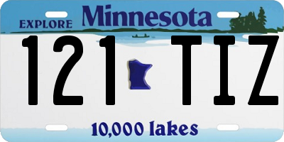 MN license plate 121TIZ
