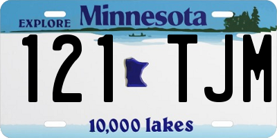 MN license plate 121TJM
