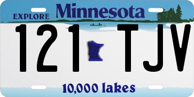 MN license plate 121TJV
