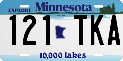 MN license plate 121TKA