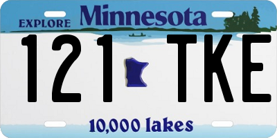 MN license plate 121TKE