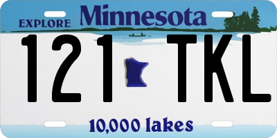 MN license plate 121TKL