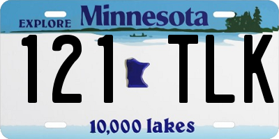 MN license plate 121TLK