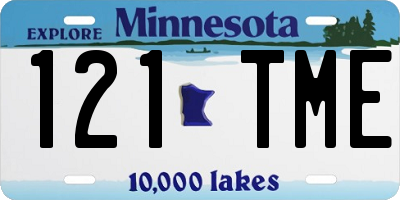 MN license plate 121TME