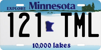 MN license plate 121TML