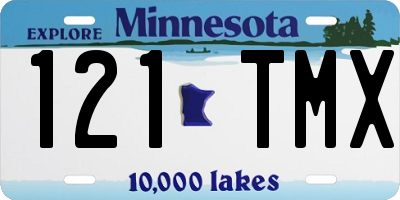 MN license plate 121TMX