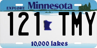 MN license plate 121TMY