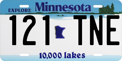 MN license plate 121TNE
