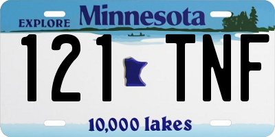 MN license plate 121TNF