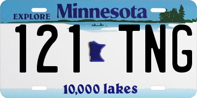 MN license plate 121TNG