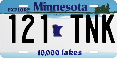 MN license plate 121TNK