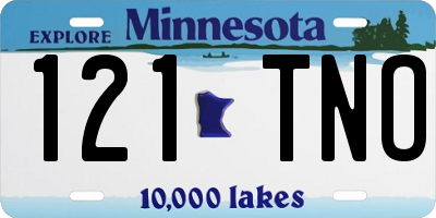 MN license plate 121TNO