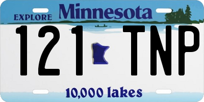 MN license plate 121TNP