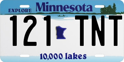 MN license plate 121TNT