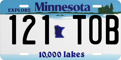 MN license plate 121TOB