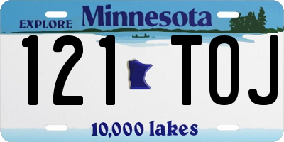 MN license plate 121TOJ