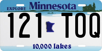 MN license plate 121TOQ