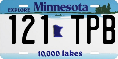 MN license plate 121TPB