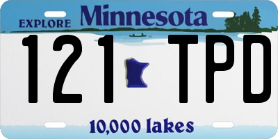 MN license plate 121TPD
