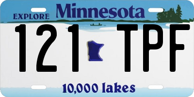 MN license plate 121TPF