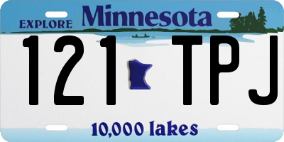 MN license plate 121TPJ