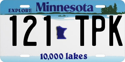 MN license plate 121TPK