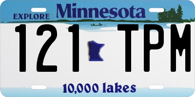MN license plate 121TPM