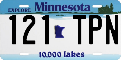 MN license plate 121TPN