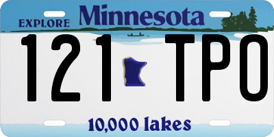 MN license plate 121TPO
