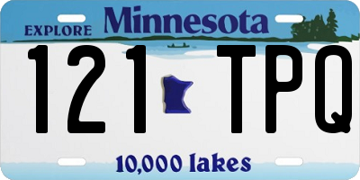MN license plate 121TPQ
