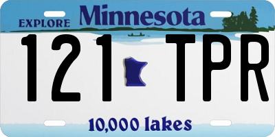MN license plate 121TPR