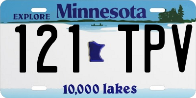 MN license plate 121TPV