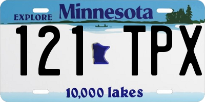 MN license plate 121TPX